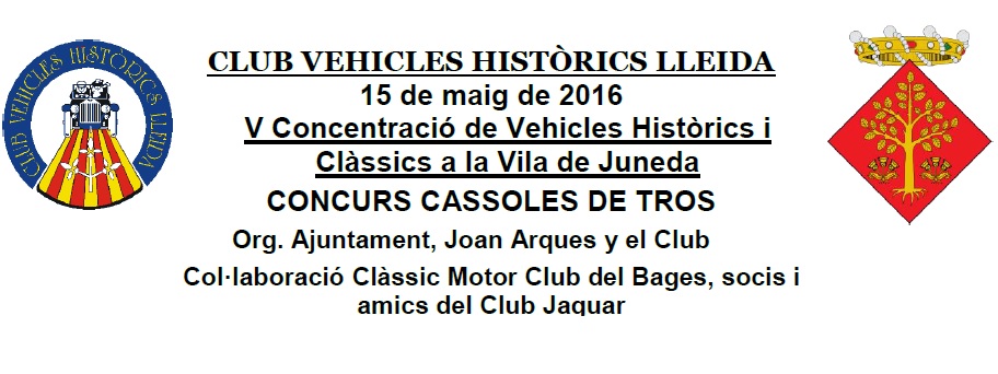 V Concentració de Vehicles Històrics i  Clàssics a la Vila de Juneda