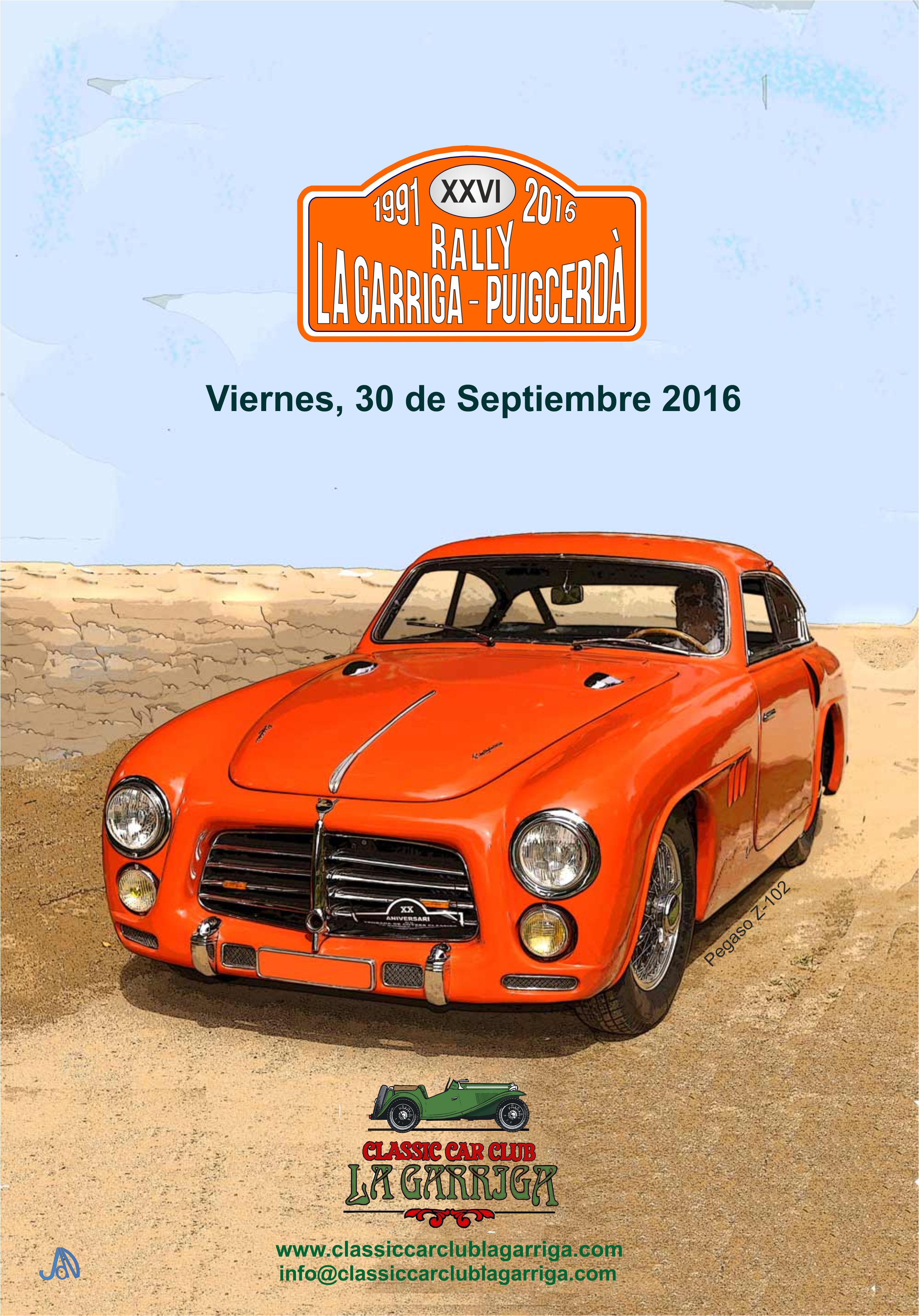 Divendres 30 de setembre se celebrarà la XXVI edició del Rally de Clàssics La Garriga-Puigcerdà, organitzat pel Classic Car Club La Garriga.